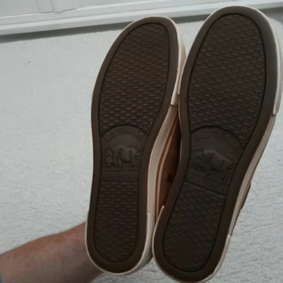 H.S. Trask Bison Leather/Canvas Boat Shoe 10.5M - Picture 8 of 9